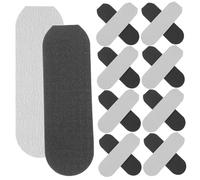 Gatuida Recharges De Limes à Pédicure Coussinets De Remplacement 20 Pièces Standard Papier De Verre Noir Et Gris Pour Soin Des Pieds Élimination De Callosités