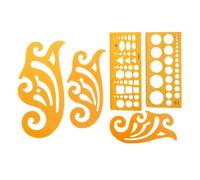 Gatuida Règle de Coffrage D'intérieur Formes Variées et Gabarits de Dessin en Plastique Robuste 5pcs pour Architecture et Usage en Classe