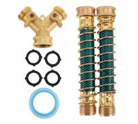 Gatuida Répartiteur de Tuyau de Jardin Y avec Adaptateur Robinet et Protection Anti-Torsion Spirale Connecteur Étanche Compatible Tuyaux Arrosage Standards pour Extension et Distribution