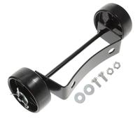 Gatuida Roue de Rechange pour Chauffage de Terrasse Kit de Roues Mobiles en Fer Noir Pièces de Remplacement Extérieures Robustes roulettes Pratiques pour Radiateur Gaz Patio