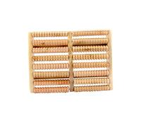 Gatuida Rouleau de Massage en Bois Pieds à 8 Rangées Masseur de Points de Pression Soulage la Voûte Plantaire Talon Améliore la Circulation Sanguine Bien-être Musculaire