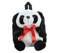 Gatuida Sac à Dos Panda pour Garçon et Filles Noir en Peluche Léger Poignée Portable, Sac de Rangement Pratique pour Collège Snacks