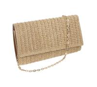 Gatuida Sac à Main Femme Paille Imitation Pochette Tissée pour Plage Sac à Bandoulière Pratique avec Options de Port Polyvalentes Design et Minimaliste pour Toutes Occasions Accessoire