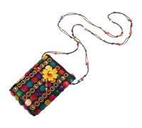 Gatuida Sac Bandoulière Femme Coque Naturelle Ethnique Fait Main Sac à Main Compact Perles Style Bohème pour Usage Quotidien et Festivals