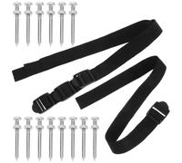 Gatuida Sangles de Chaussures pour Pelouse, Sangle pour Chaussures D’aérateur de Terrasse, Noir, Métal et Nylon, 30 Pointes 58mm, pour Gazon et Jardin, Aération Rapide