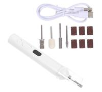 Gatuida Sans Fil Léger Ponceuse à Ongles Kits D'ongles Foret à Ongles En Métal Ponçage Des Forets à Ongles Mèches à Ongles Pour Perceuse à Ongles Foret à Callosités Plastique Blanche