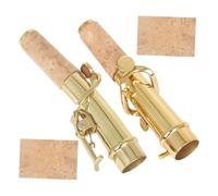 Gatuida Saxophone Necks Laiton pour Saxophone Soprano avec Feuilles de Liège Col Droit et Courbé pour Remplacement Surface Lisse et Léger et Confortable pour Musiciens