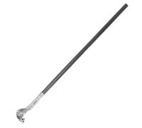 Gatuida Sceptre de Serpent Argenté en Plastique Sculpté Tête de Cobra Accessoire de Cosplay et Décoration pour Halloween Bal Masqué et Fêtes Costumées Canne D’Halloween Résistante et