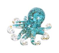 Gatuida Sculpture De Poulpe Cristal Décoration Animale pour Maison Bureau Ornement Aquarium Modèle De Pieuvre Détaillé Figurine Décorative Intérieure