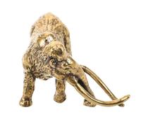 Gatuida Sculpture D'éléphant de Bureau en Laiton Rétro, Compacte | Style Vintage Antique, Résiste à L'oxydation, pour Table et Bureau, Or