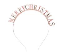 Gatuida Serrage-Tête Créatif en Alliage Lettres en Diamant Bandeau Couronne Joyeux Noël Accessoire de Fête Décoratif Élégant pour Adultes et Garçon et Filles Taille Design Solide