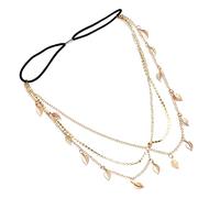 Gatuida Serrage-tête En Chaîne Dorée Strass Et Feuilles, Taille Unique, Bijou De Tête Pour Femme, Accessoire Élégant Pour Mariage Et Soirée