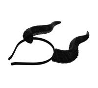 Gatuida Serre-tête Cornes de Diable Réglable DIY Accessoires Cosplay Légers pour Costume Halloween et Fête Masquée Angles et Dimensions Ajustables un Seul Modèle Noir