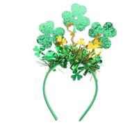 Gatuida Serre-tête Saint-patrick Vert avec Trèfle et Pompon Accessoire de Fête Irlandaise Léger et Confortable pour Femmes Bandeau Coiffure Festif pour Célébrations Saint-patrick