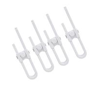 Gatuida Serrure à Tiroir Coulissante Garçon et Filles Sécurisée 4 Pcs Blanc en Abs Verrou Réglable 10-160mm pour Armoire et Tiroir Intérieur