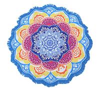 Gatuida Serviette De Plage Ronde À Franges De Luxe Tapis De Yoga Couverture en Polyester Châle pour La Famille Aléatoire