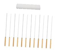 Gatuida Set de Brochettes Barbecue Acier Inoxydable Ustensiles Pratiques pour Grillades Intérieur et Extérieur Accessoires pour Barbecue avec Poignées pour Protéger Mains Lors des Entre
