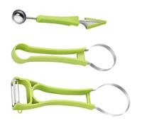 Gatuida Set de Cuillères à Melon Inox Multifonction Ustensile de Découpe de Fruits pour Dessert Coupe-pastèque et Boule de Glace Outil et Facile à Nettoyer Cuisine Maison et Professionnel