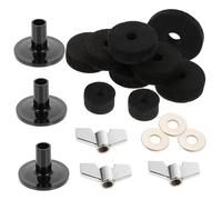 Gatuida Set de Feutres de Cymbale Gris pour Batterie Accessoires de Kit de Batterie Antidérapants Tampons de Feutre Durables et Faciles à Installer