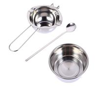 Gatuida Set de Pot à Fondre Acier Inoxydable Compact et Léger pour Beurre Fromage Chocolat avec Cuillère Épaissie Cuisson Vapeur et Randonnée