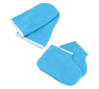 Gatuida Set de Soins Paraffine Mains et Chaussettes Thermiques Coton pour Bain de Cire Protection Chaleur et Hydratation Peau Usage Salon ou Domicile Bleu Foncé