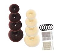 Gatuida Set Donuts Chignon Éponges avec Épingles U et Élastiques Accessoires Cheveux Femme pour Élégantes et Maintien Confortable
