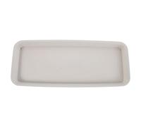 Gatuida Soucoupe Rectangulaire en Résine Blanche Plateau Récupérateur d'eau Absorbant pour Pot de Fleurs et pour Jardin et Décoration Intérieure