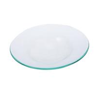 Gatuida Soucoupe Verre pour Brûleur de Cire Plat de Remplacement Réutilisable Chauffe Cire pour Spa et Salon Support pour Fondants Parfumés