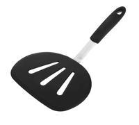 Gatuida Spatule de Cuisine Silicone Résistant Haute Température Spatule Ajourée Noire Polyvalente pour Cuisson Quotidienne Accessoire Ménager Anti-adhésif Ergonomique