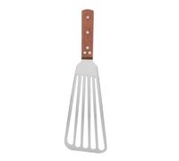 Gatuida Spatule Poisson Inox Robuste avec Manche Bois Ergonomique Large et Épaisse pour Retourner Viande Œufs et Fritures Ustensile Cuisine Pratique