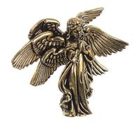 Gatuida Statue D Ange Gardien en Laiton Vintage Six Ailes Ornement De Bureau Mini Sculpture DéCorative Romantique pour Salon Et Cadeau