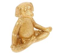 Gatuida Statue de Chien Méditant Résine Décorative Sculpture Animal pour Maison et Jardin Ornement Artisanal Détaillé pour Salon et Terrasse