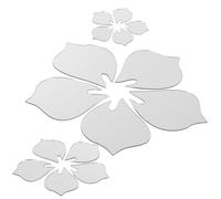 Gatuida Sticker Mural Fleur Acrylique Miroir Argenté Décoration Murale Élégante pour Salon Chambre Salle de Bain Autocollant Artistique Adhésif pour Murs Lisses Ornement Maison Esthétique