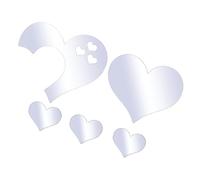 Gatuida Stickers Muraux Cœur Miroir Autocollants Décoratifs Adhésifs pour Chambre Salon Stickers Muraux Forme Cœur pour Décoration Murale Moderne