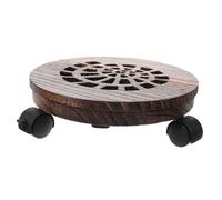 Gatuida Support à Plantes Bois Épais avec roulettes et Frein Plateau Mobile pour Pots de Fleurs et Jardinières Stable et Facile à Déplacer pour Intérieur et Extérieur