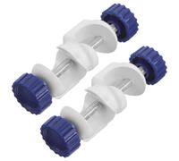 Gatuida Support de Laboratoire Pince Double Vis Moletée, Connecteur Croix 90° en Métal et Plastique, Petit Modèle Anglais, 2 Pièces Fixation Ajustable pour Tige, Usage Chimie et Physique,