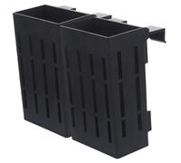 Gatuida Support De Plantes D'aquarium Suspendu en Plastique Noir 2 Pièces avec Trous 15 Crochets pour Culture Hydroponique Décoration D'aquarium Et Jardin Aquatique