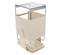 Gatuida Support de Rangement Pivotant pour Couteaux en Acier Inoxydable 1 Pièce Bloc Rotatif à 30° avec Fentes Flexibles Design Peu Encombrant Blanc Cuisine Organisateur Sécurisé et