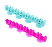 Gatuida Support De Séchage pour Pinceaux De Maquillage 2 Pièces Silicone Souple Vert Et Rose avec Ventouse Forte Adhérence Organisateur Cosmétique Maison Salle De Bain