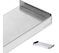 Gatuida Support de Téléphone Mural pour Salle de Bain en Acier Inoxydable Brossé Étagère Perforée Étagère Flottante Multifonction pour Toilettes Porte-Serviettes Rangement pour Objets