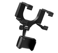 Gatuida Support De Téléphone pour Voiture, Pince Multifonction pour Rétroviseur, Fixation Solide sans Outil, Compatible Smartphone Et GPS, Clip Robuste Noir pour Tableau De Bord
