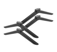 Gatuida Support de Télévision de Table Noir avec Vis, Pieds en Plastique Antidérapants, Installation Facile, Design Moderne, 2 Paires pour Salon ou Bureau