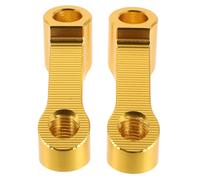 Gatuida Support Extension de Rétroviseur Moto en Alliage D'aluminium, Embase M10 Dorée, Paire de Rallonges Compatibles Motos et Scooters, Améliore Visibilité et Sécurité Routière