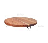 Gatuida Support pour Pot de Fleurs en Bois D’Acacia Massif Rehausseur Rond Rebord Anti-Débordement Tabouret Décoratif Naturel pour Jardinières D’Intérieur Porte-Bougie Polyvalent pour