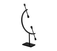 Gatuida Support Sphérique en Métal Noir Ajustable pour Présentation de Boule de Cristal, Piédestal Élégant et Polyvalent Décoration Intérieure