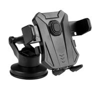 Gatuida Support Téléphone Auto avec Ventouse Support de Caméra Dash et Clip Aération Compatible avec Navigation et Ajustable Design Élégant et Pratique pour Voiture Noir