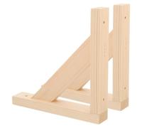 Gatuida Supports de Fixation Murale Triangulaires en Bois 20X20 CM, Lot de 2, Équerres Solides pour Étagères Domestiques et Exposition