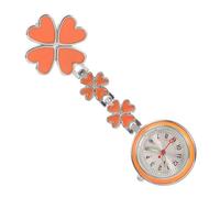 Gatuida Table D'infirmière Montre Mignonne Montre Femme Montre Fob Gousset De Montre Montres De Fleurs Montre De Soins Infirmiers Clip De Montre Montres d'allaitement Femmes Métal Orange