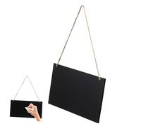 Gatuida Tableau Noir Mural MDF Noir Tableau Ardoise Effaçable à Craie avec Corde Suspendue pour Message et Décoration
