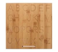 Gatuida Tablette d'écriture en bambou - Outil de jeu sensoriel pour enfants, support d'écriture, jeu de développement des compétences pour la reconnaissance des lettres chez les
